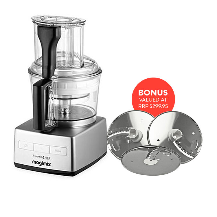 Magimix 4200XL Food Processor Matte Chrome w/ Bonus Kitchen Warehouse