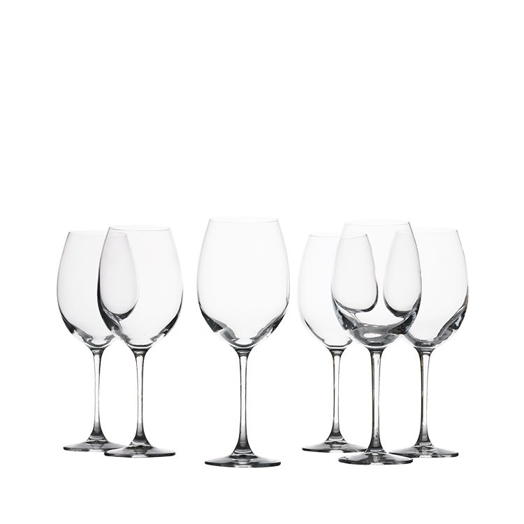 crystal colored wine glasses
