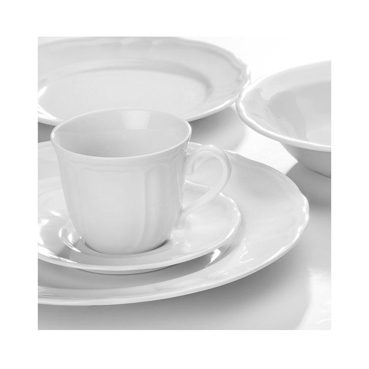 Noritake Baroque White 20pc Dinner Set Fast Shipping