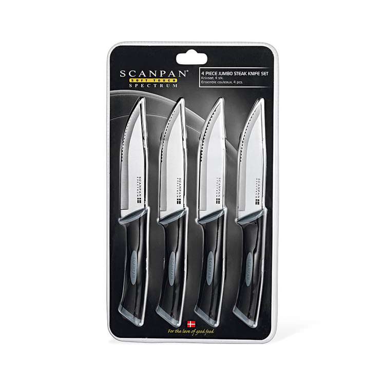 Scanpan Spectrum 4pc Steak Knife Set Black Kitchen Warehouse™