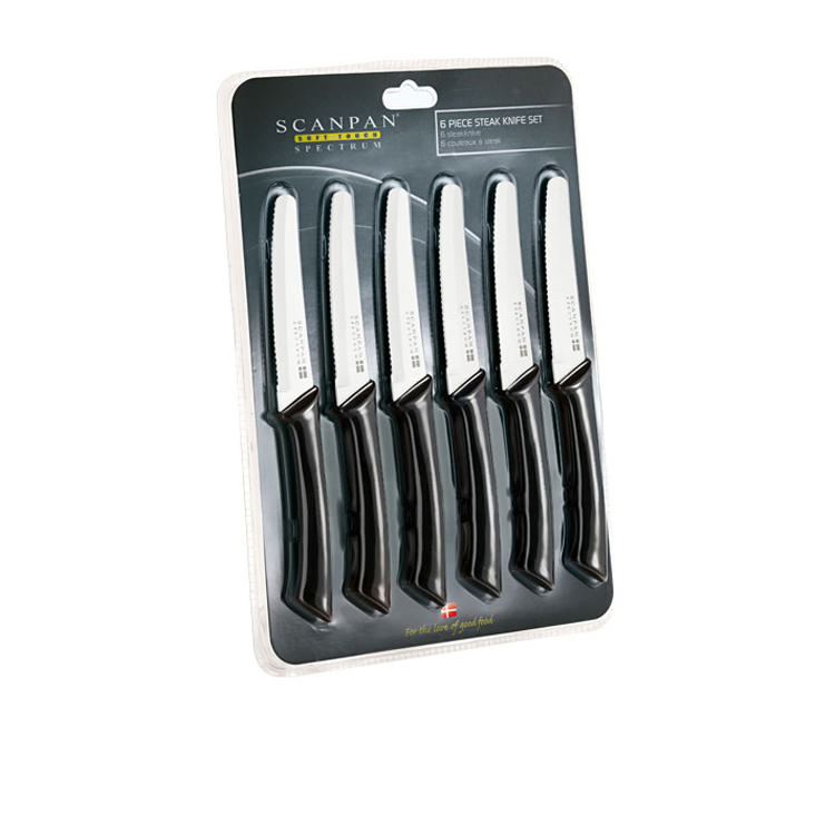Scanpan Spectrum Steak Knife Set 6pc Black Kitchen Warehouse™
