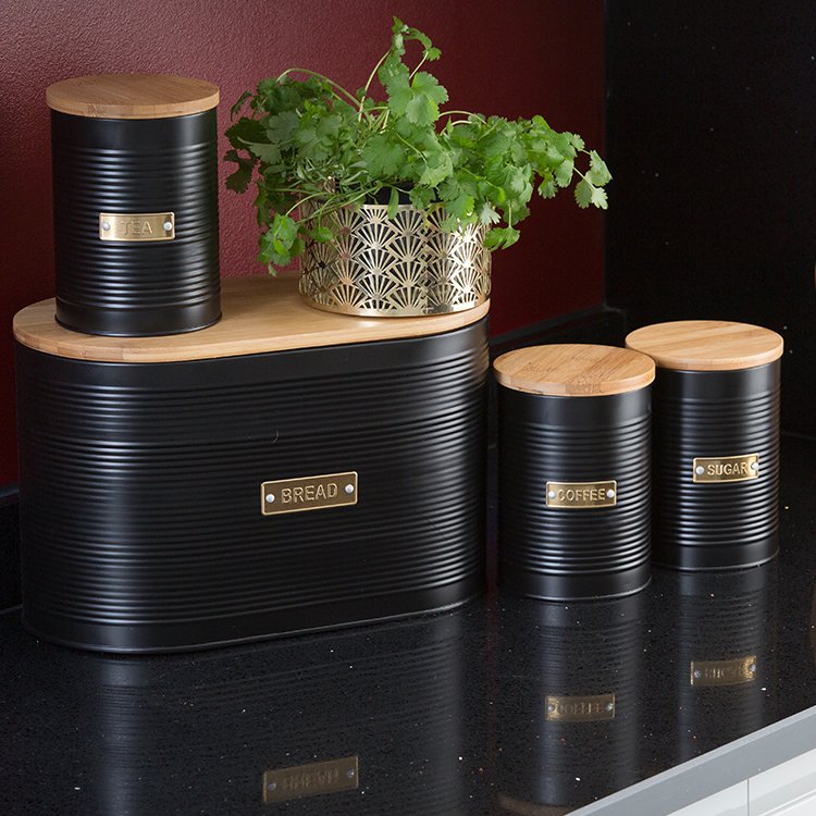 Typhoon Otto Bread Bin Black Fast Shipping