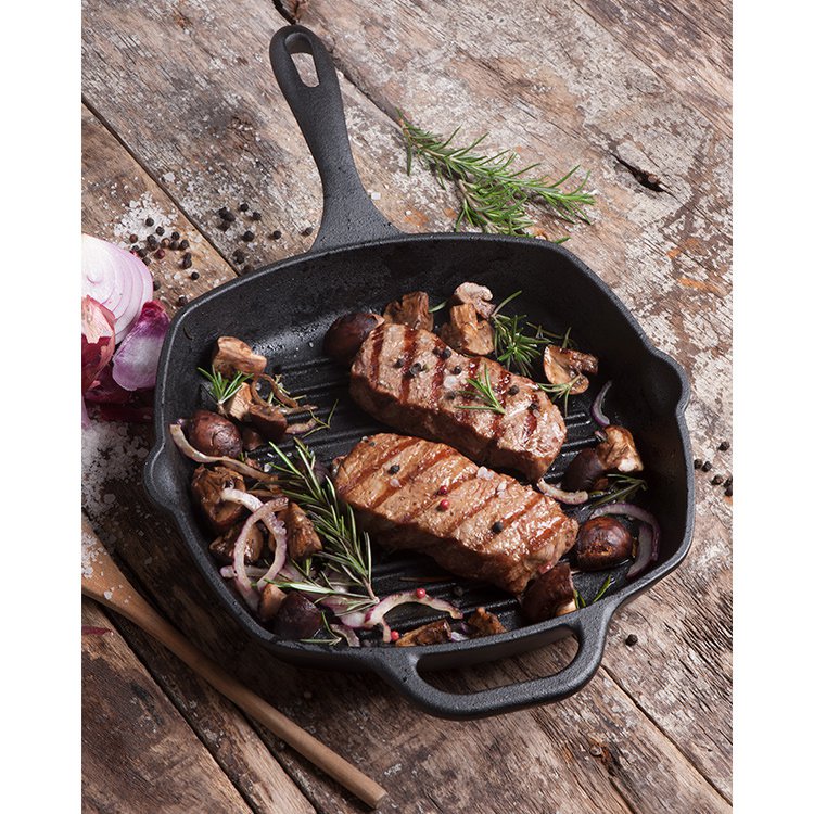 Victoria Seasoned Square Grill Pan 25cm Kitchen Warehouse™