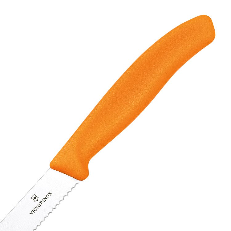 Victorinox Serrated Tomato & Sausage Knife 11cm Orange Fast Shipping