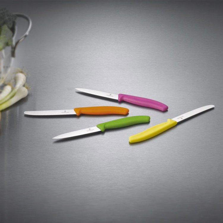 Victorinox Serrated Tomato & Sausage Knife 11cm Orange Fast Shipping