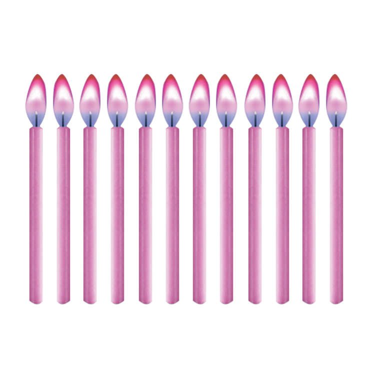 Wilton Pink Colour Flame Candles 12pc Kitchen Warehouse™